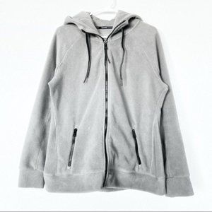 Calvin Klein Performance Gray Fleece Hooded Zip Up Sweatshirt